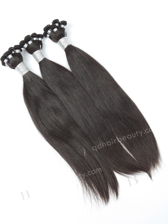 In Stock Brazilian Virgin Hair 16" Silky Straight Natural Color Hand-tied Weft SHW-021